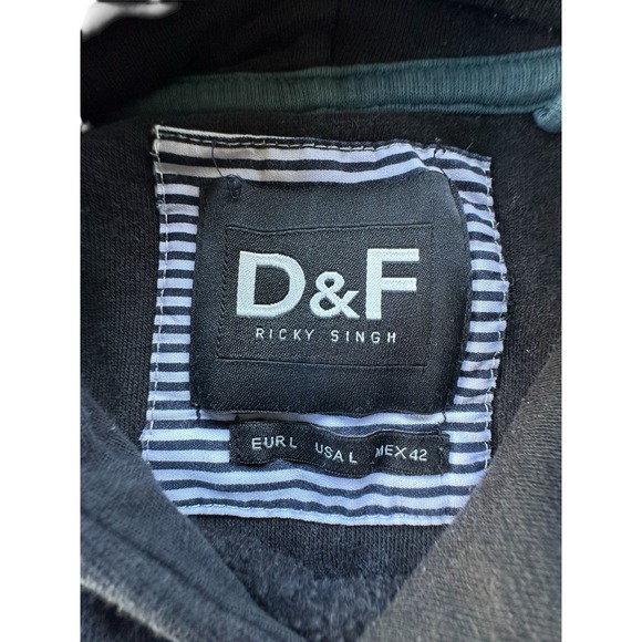 D&F Ricky Singh Hoodie Men's Size Large Amsterdam Pullover‎ Colorblock L/S EUC - Picture 3 of 11